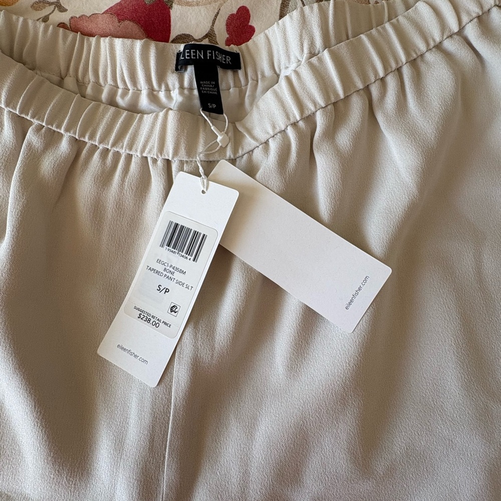Eileen Fisher Silk petite tapered pants